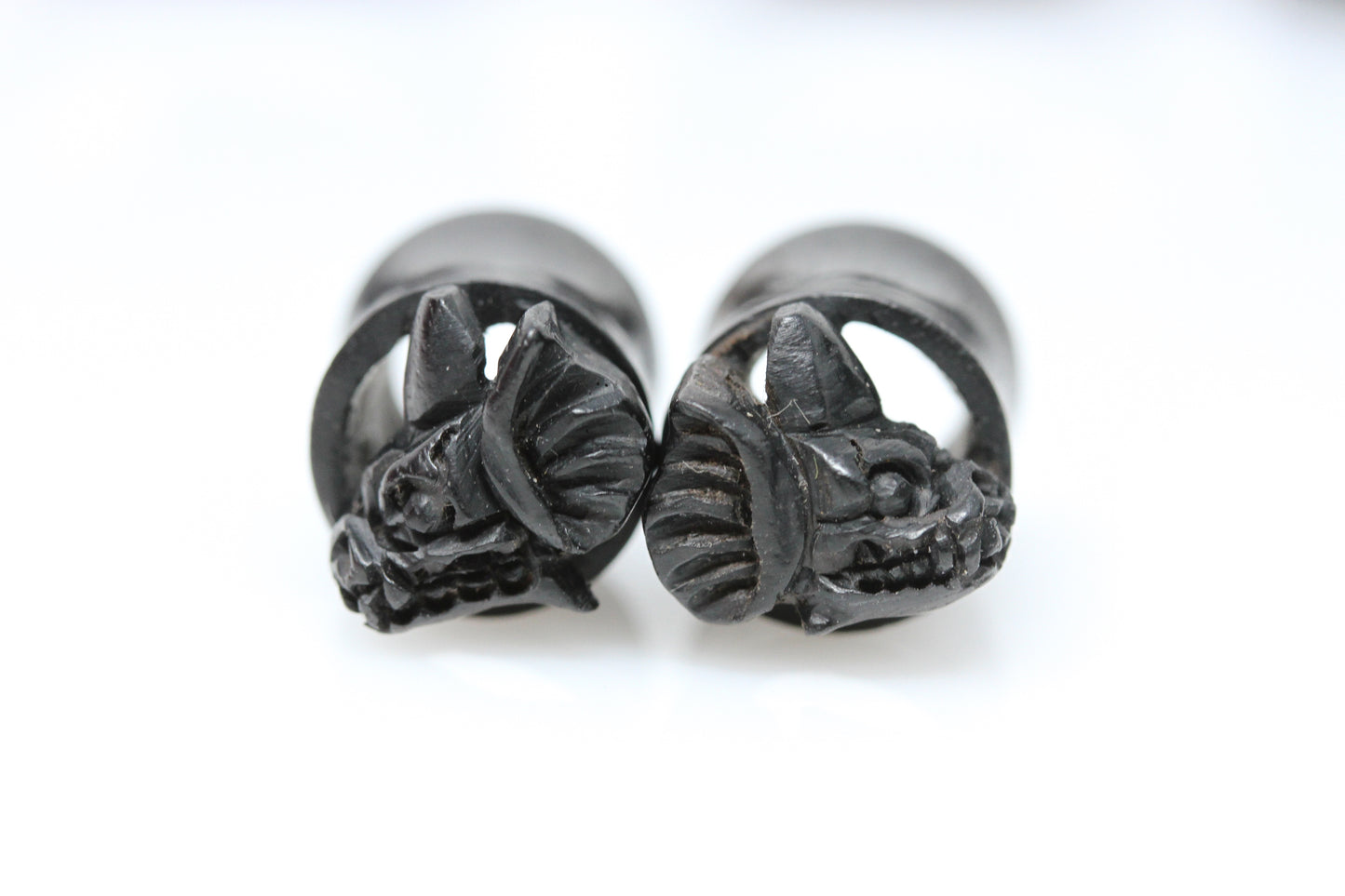 Necro Bat Tunnels - Carved Wooden Plugs (Pair) - PA133