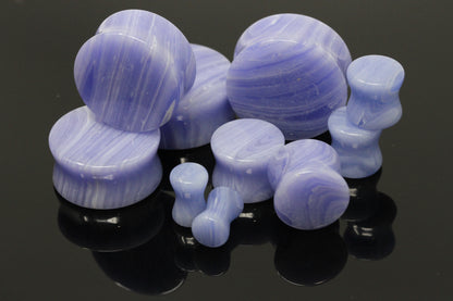 Blue Lace Agate Plugs - Group 1