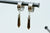Tigers Eye Wand Stainless Steel Danglers - Screw on Tunnel (Pair) - TF034