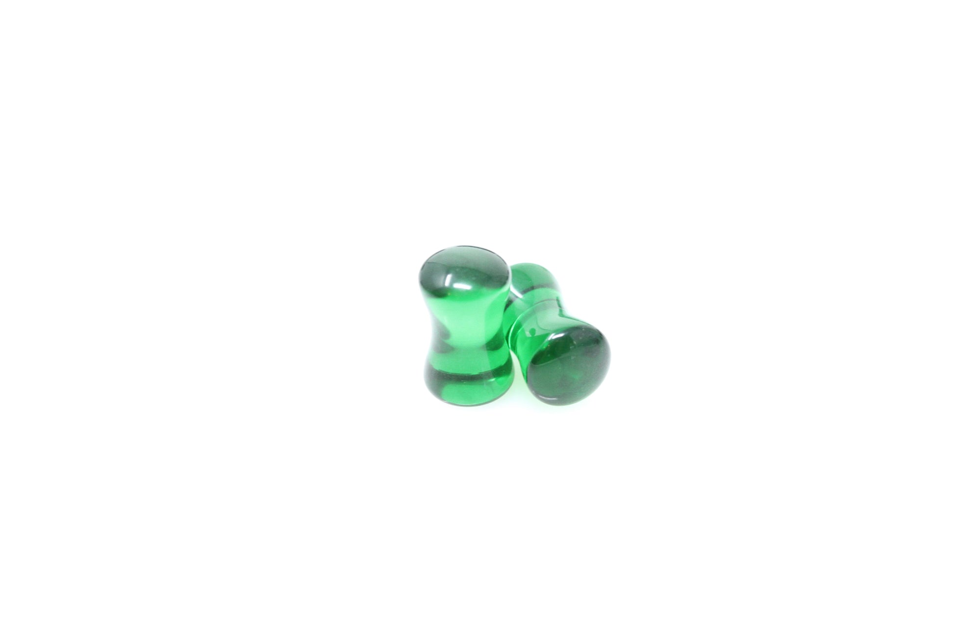 6mm green glass plugs