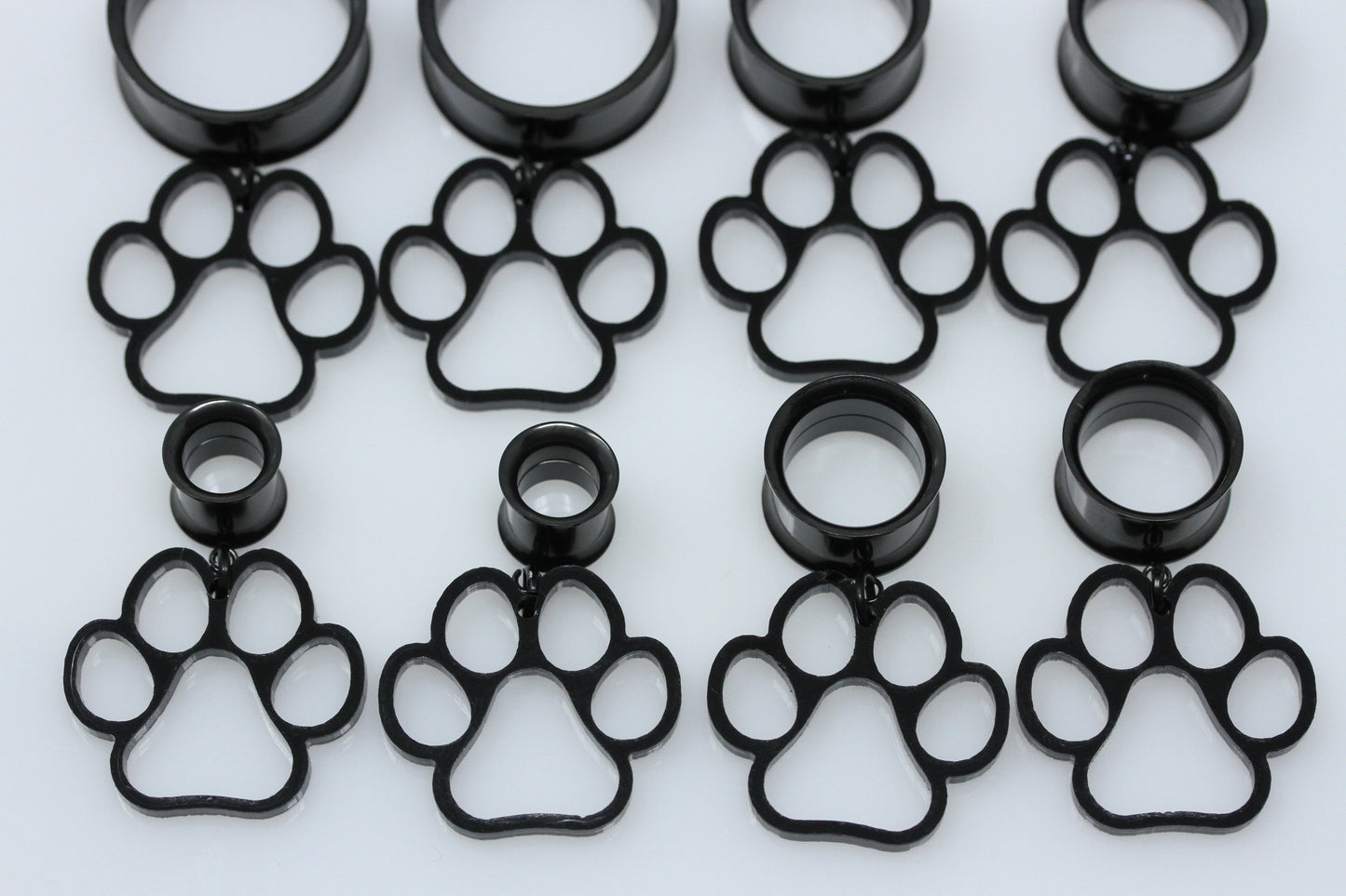 Giving Paws Stainless Steel Danglers - Screw on Tunnel (Pair) - TF033