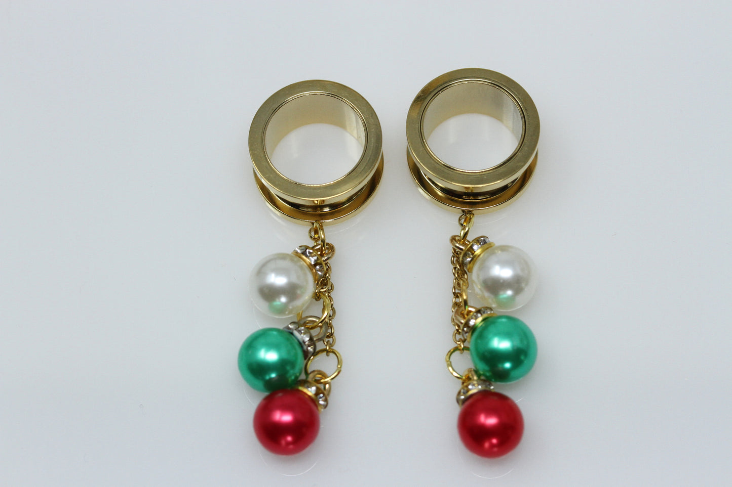 Christmas Ornament Danglers - Screw on Tunnel (Pair) - TF038