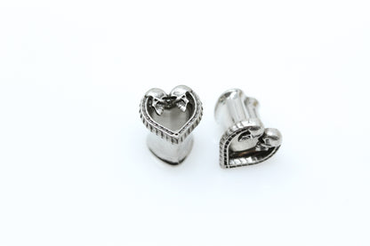 Til Death Do Us Part Stainless Steel Tunnels (Pair) - PSS74