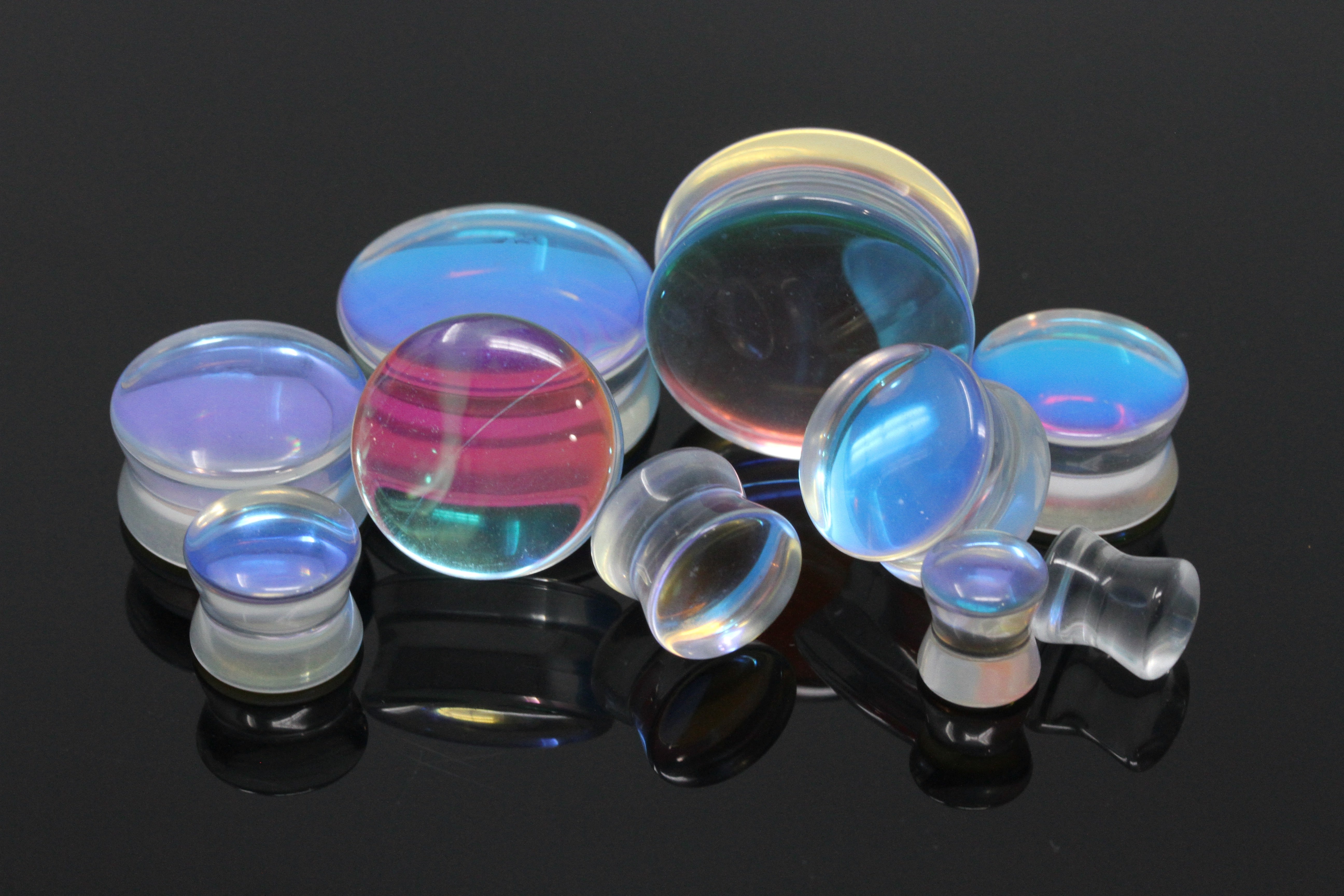 Poop Plugss Unicorn Poop Glass Plugs - (Pair) - PH82 – Two Feather Plugs