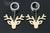 Reindeer earrings stretched ears