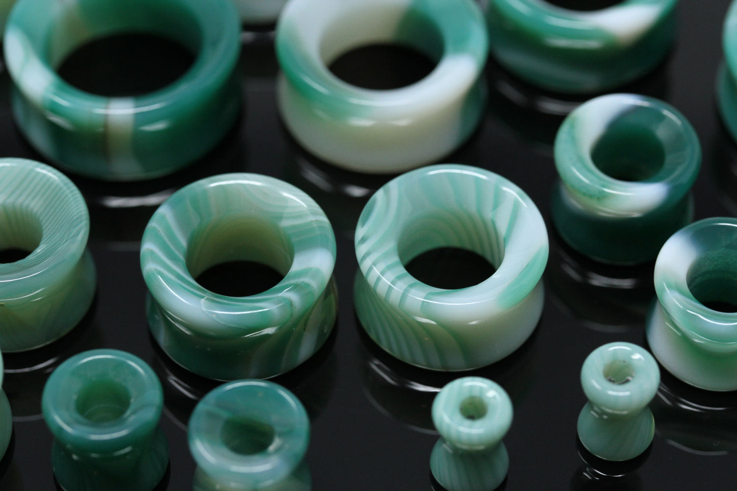 Green Line agate tunnel plugs