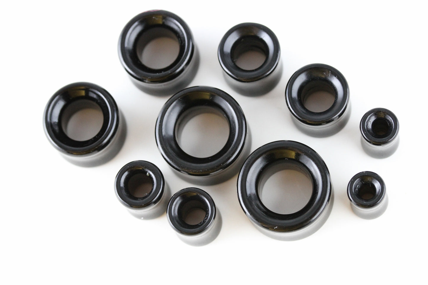 Obsidian Tunnels for Stretched Ears (Pair) - PH03