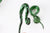 Green Glass Twister Plugs - pair 2