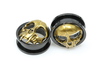 golden skull vampire plugs