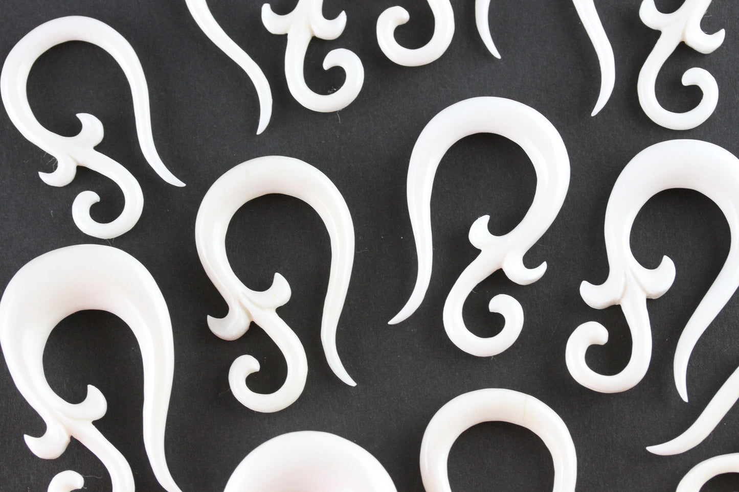 Bone Tribal Hangers for Stretched Ears 