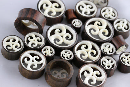 Carved Tunnel Plugs Stretched Ears