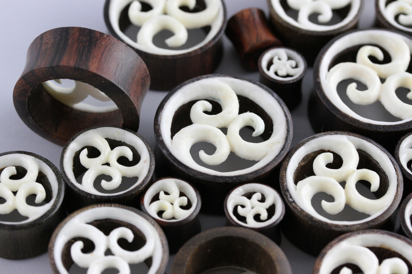 Hand Carved Bone and Wood Tunnels