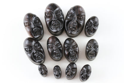Oval Wood Face Plugs - Group 1