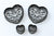 Elegant Black Heart Plugs - Stainless Steel (Pair) - PSS99