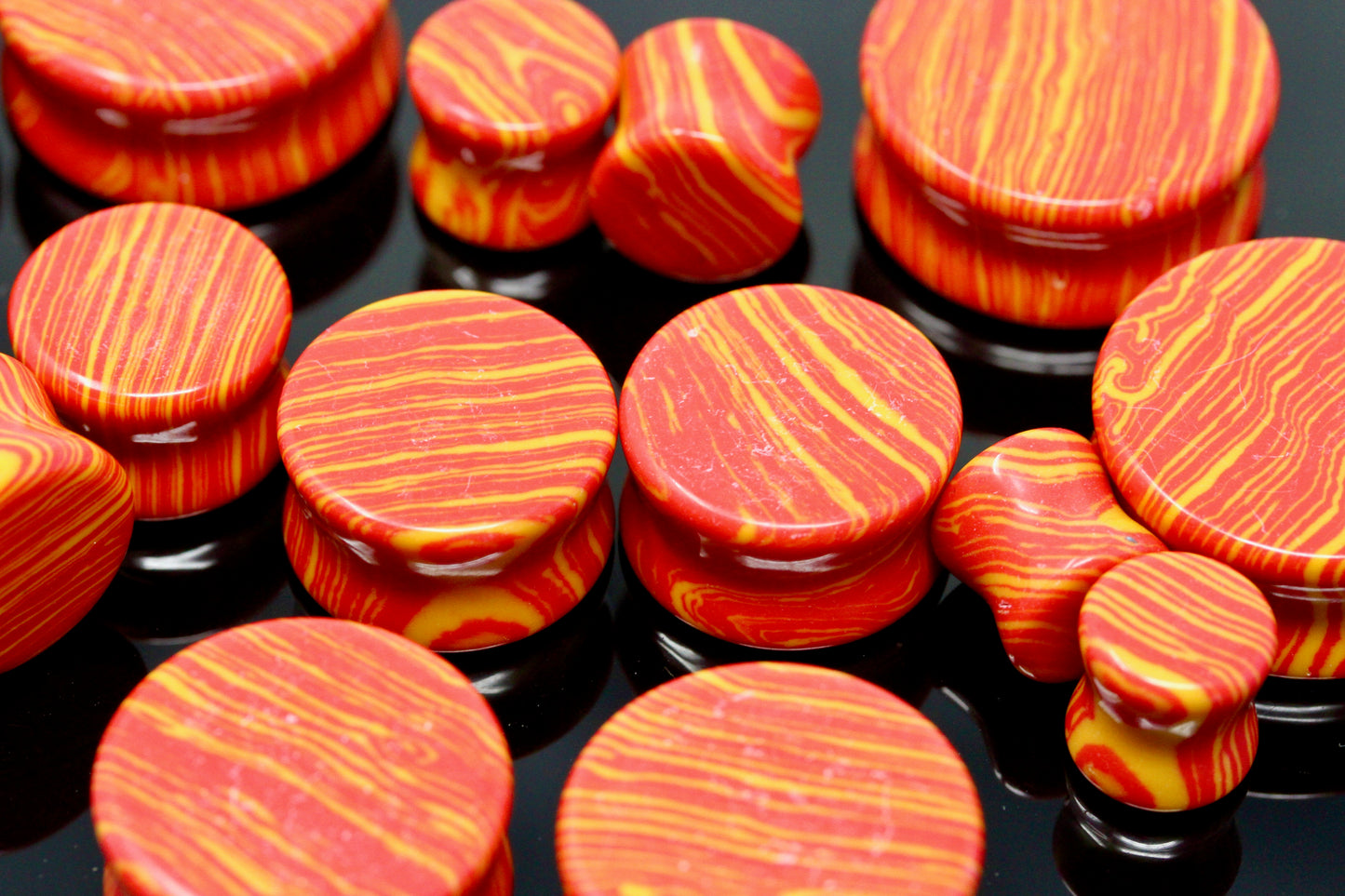 Red Haze double flare plugs