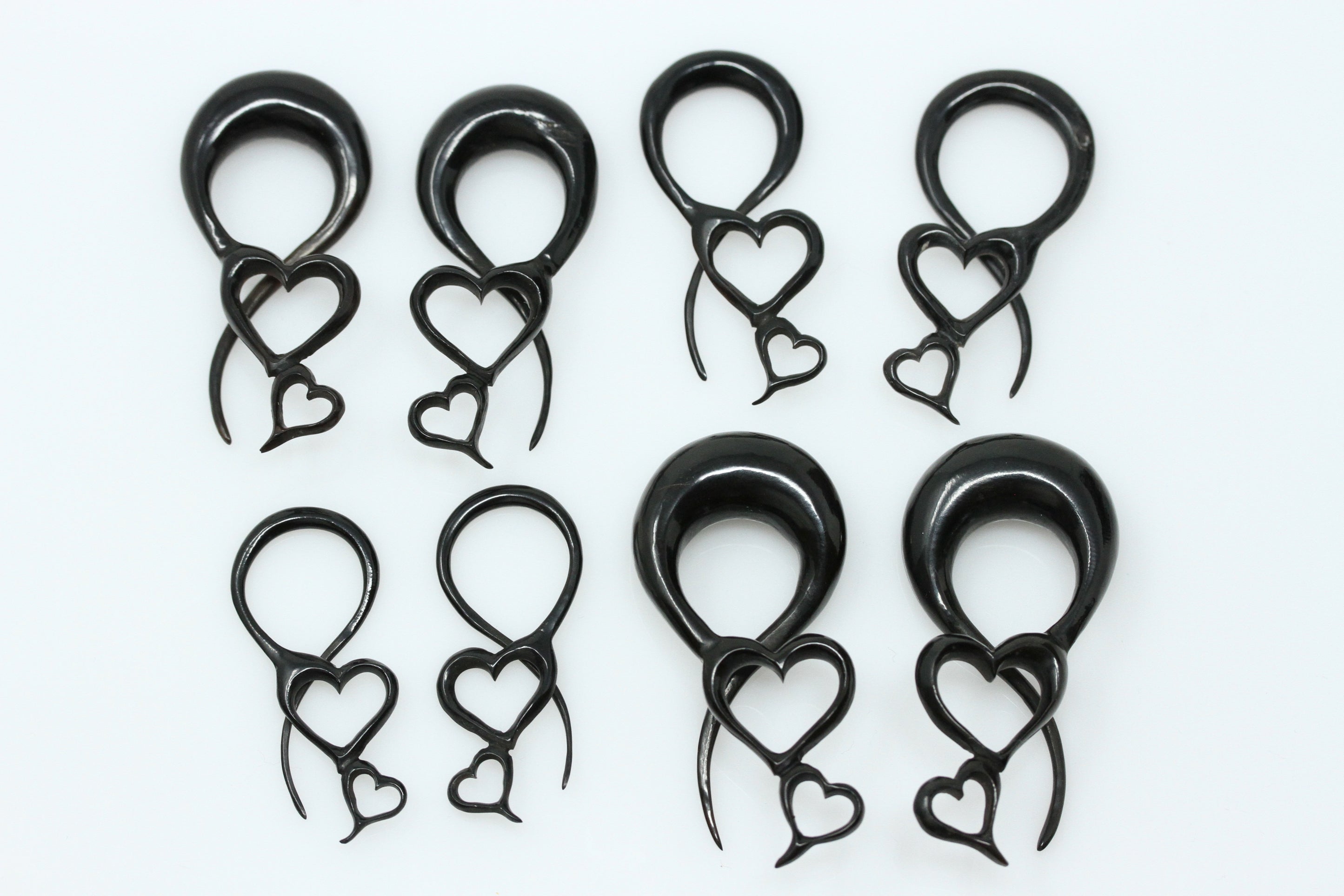 Heart Twisting Hanging Plugs (Pair) B051 Two Feather Plugs