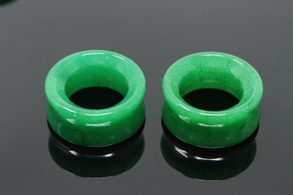 Green Jade Tunnels - Plugs for your Stretched Ears (Pair) PH160