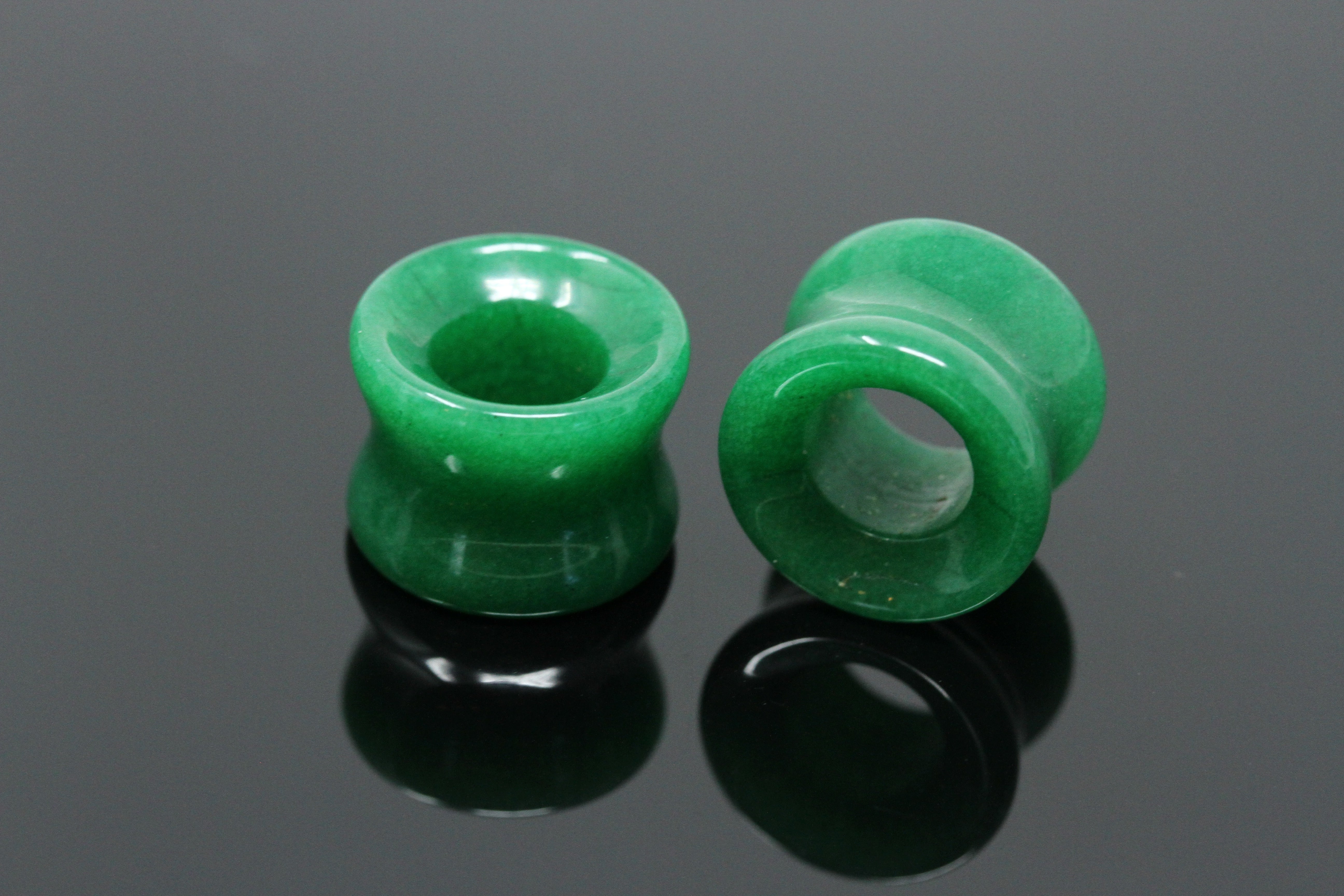 Jade gauges 13mm 9/16g, flare stretch earrings, tunnel, natural green mottled gemstone cheapest stone plugs, Guatemala jadeite