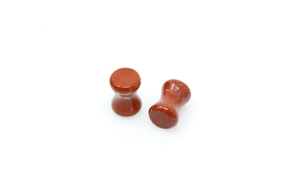 Red Jasper Stone Plugs for stretched ears (Pair) - PH127