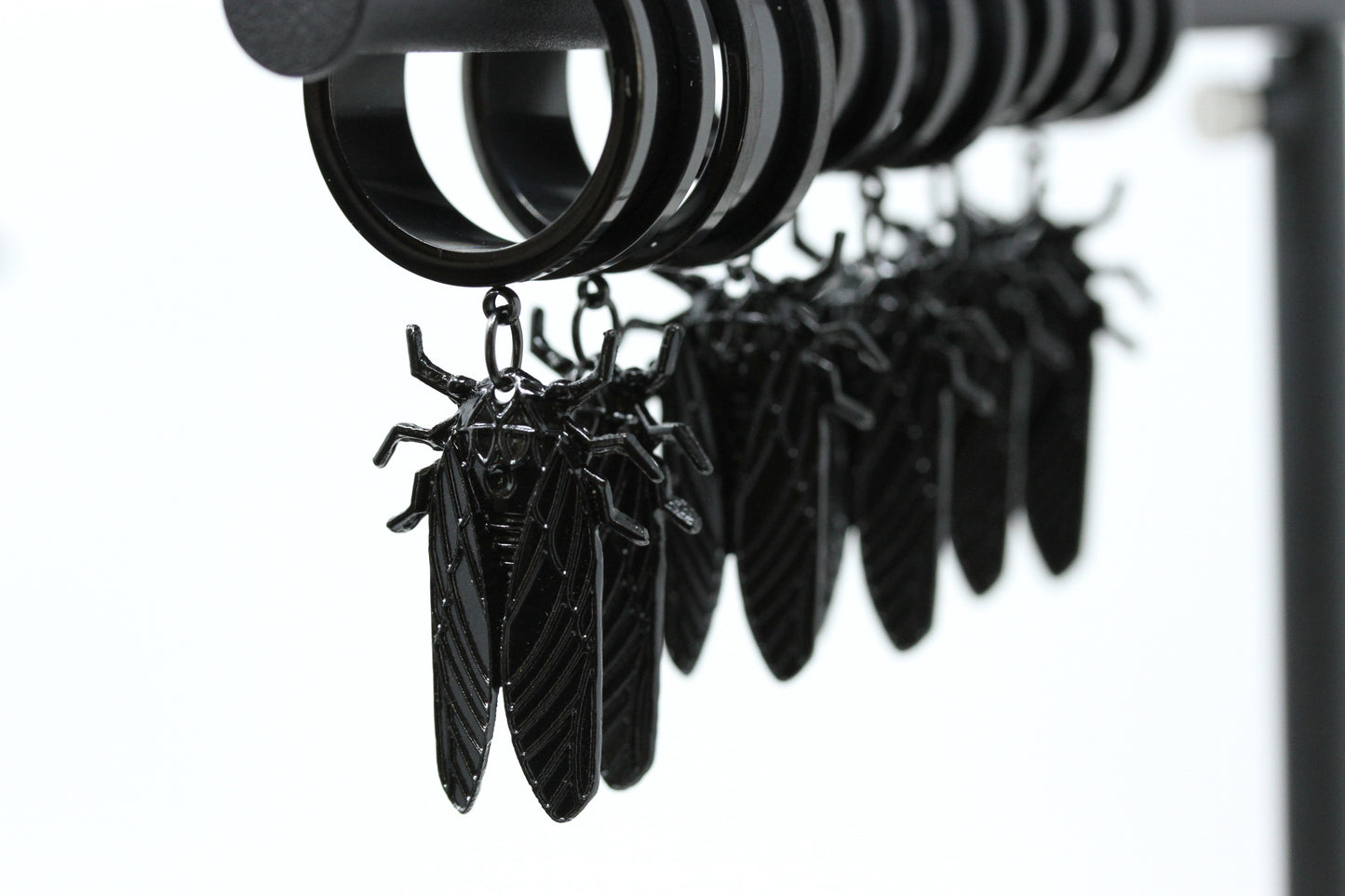 Black Fly Stainless Steel Danglers (Pair) - PSS102