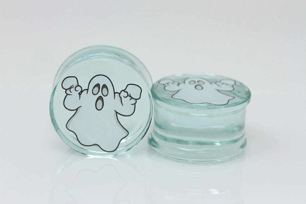 Ghost Glass Plugs (Pair) - G041