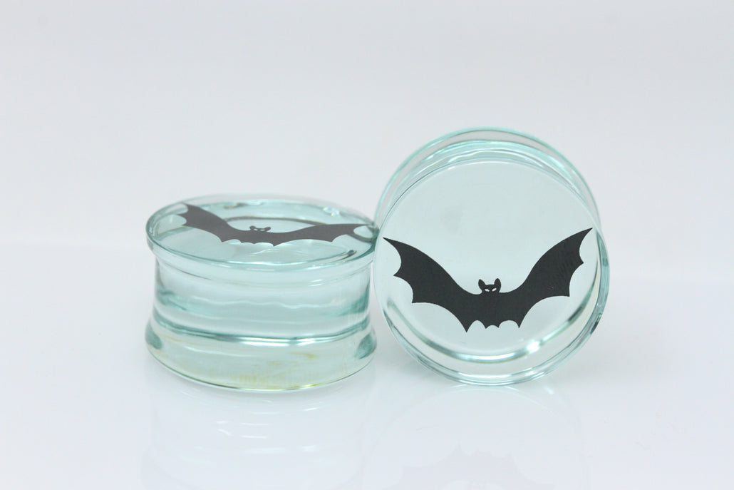 Bat Glass Plugs (Pair) - G042