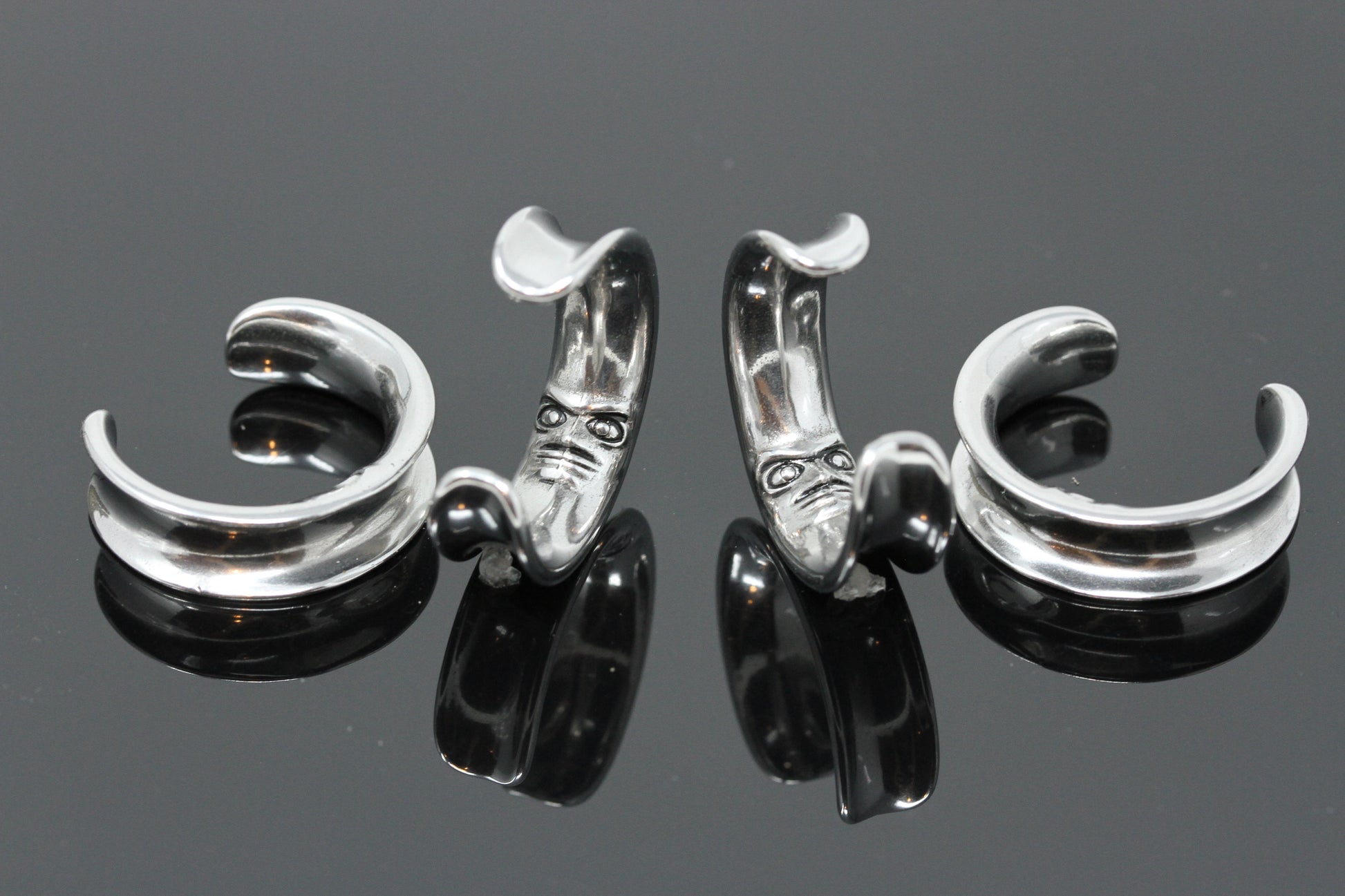 steel moon gauges ear