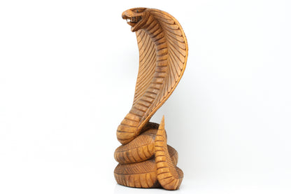 King Cobra Wood Statue