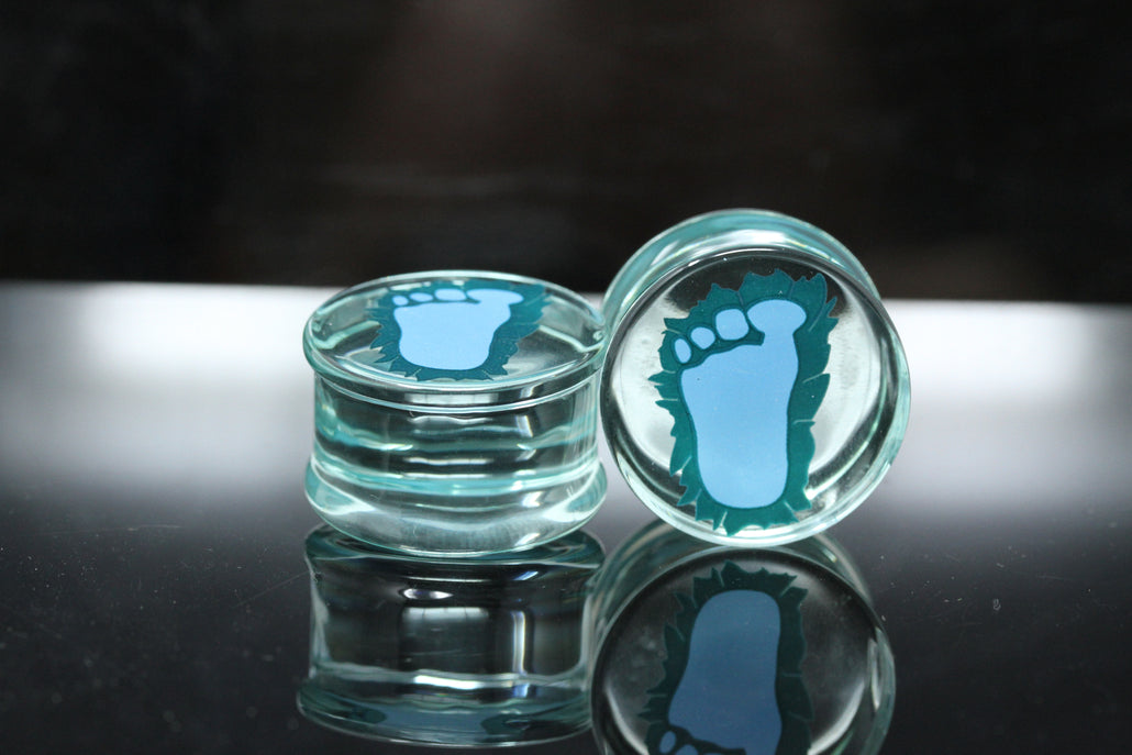 Yeti Foot Glass Plugs (Pair) - G050