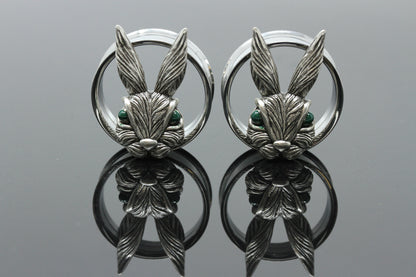Silver Bunny Bot Stainless Steel Plugs - PSS158