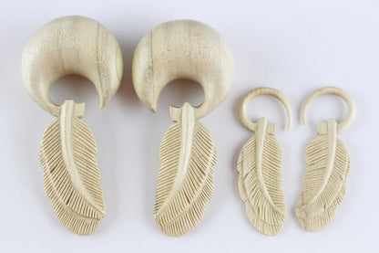 Wood Feather Hanger Plugs - Group 2