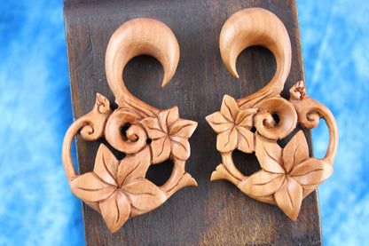 Sacred Flower Ear Stretcher Earrings