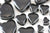Heart Shaped Obsidian Plugs - Group 2