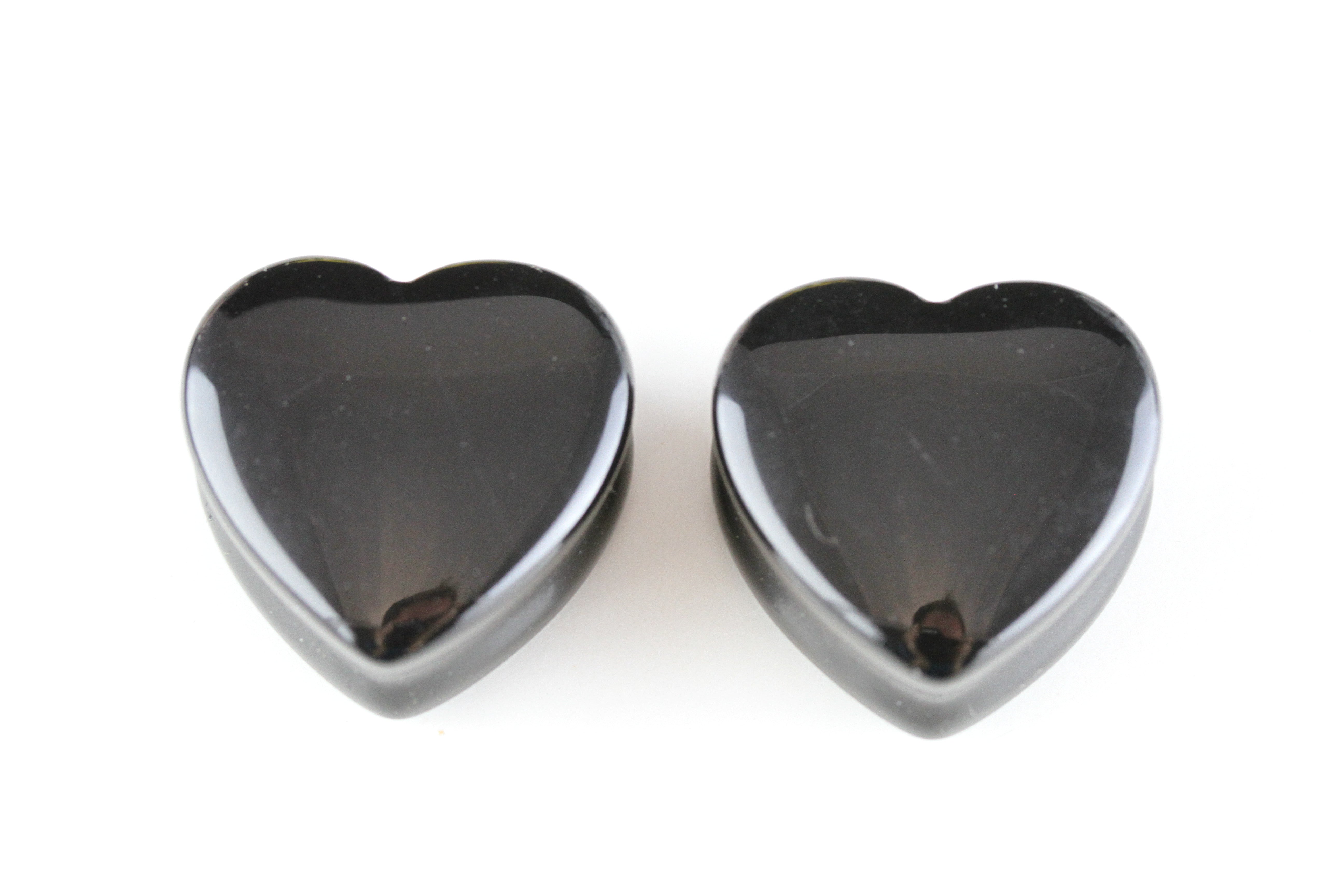 Obsidian Heart Shaped Plugs - Obsidian heart plugs (Pair) - PH28 – Two ...