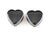 Heart Shaped Obsidian Plugs - Pair 1