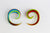 Rainbow Glass Spirals - Pair 2