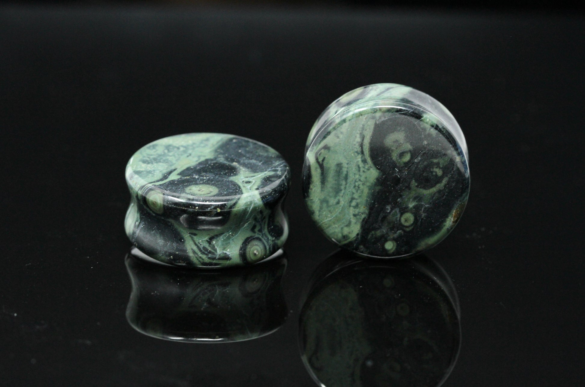 Jasper Stretch Plugs (pair) Double Flair Stone Jasper Plugs (Pair) PH113