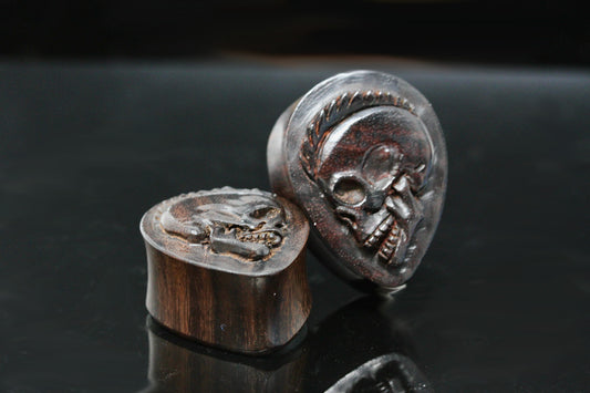 Wood Reaper TearDrop Plugs for Stretched Ears (Pair) - PA79