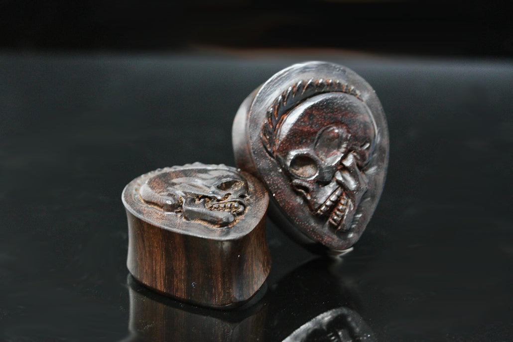 Wood Reaper TearDrop Plugs for Stretched Ears (Pair) - PA79