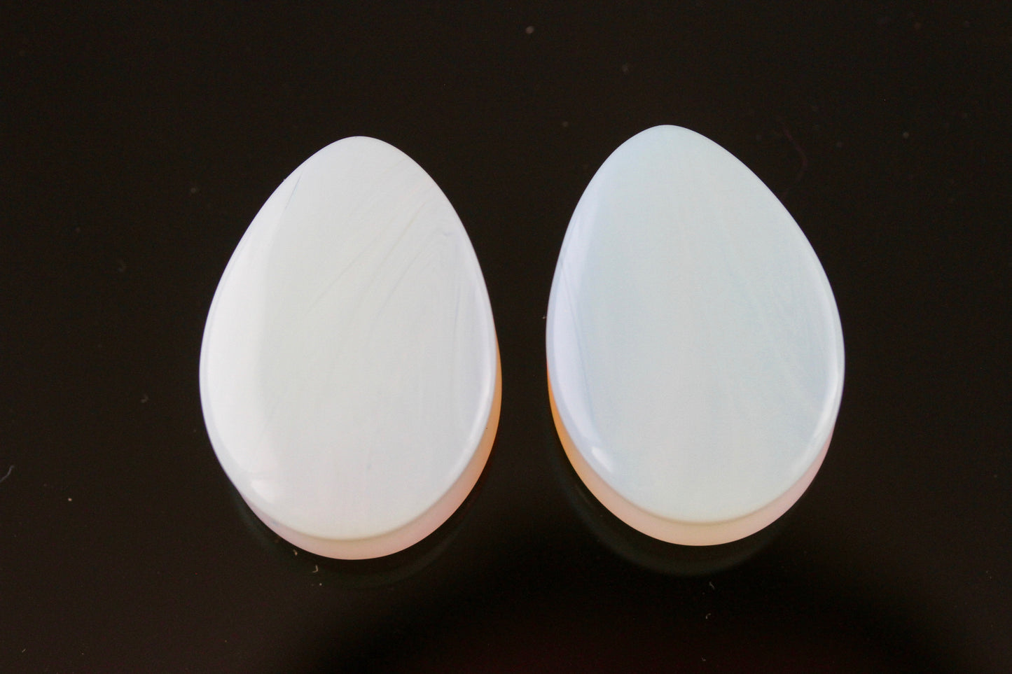 Opalite Teardrop plugs - Opalite Double Flared Plugs (Pair) - PH33