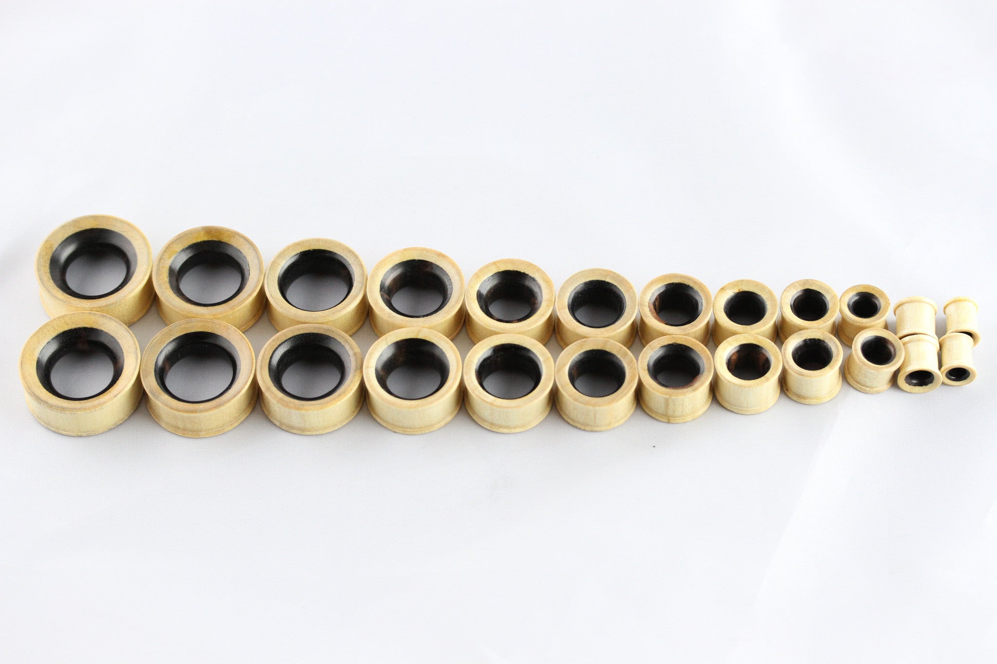 Carved Wood Tunnel Plugs (Pair) - PA26 – Two Feather Plugs