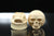 Wood Skull Plugs - Carved Wood Plugs (Pair) - PA68