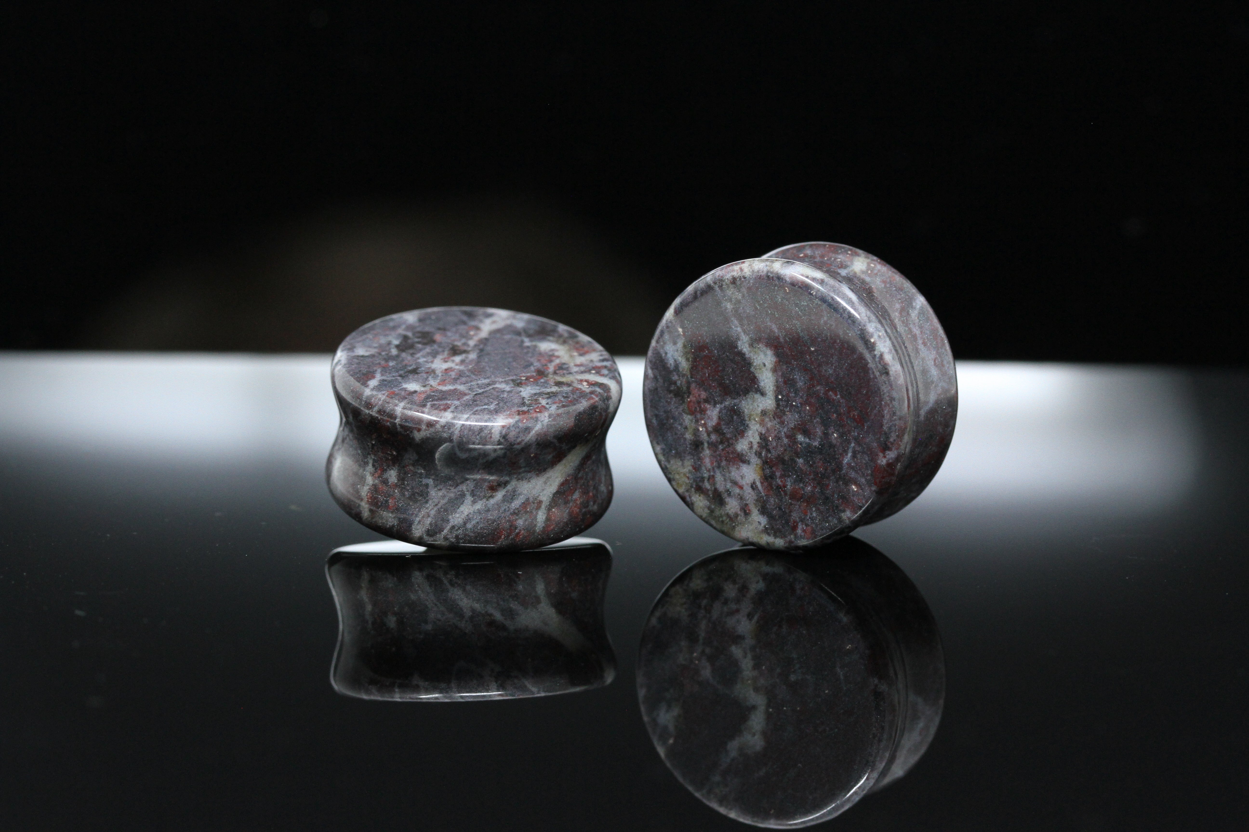 19mm (3/4”) Orbicular 2024 Jasper Stone Plugs 19J