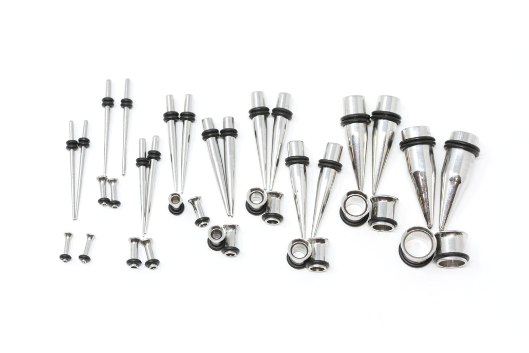 Ear Gauges Stretching Kit Tapers Plugs Eyelets Stainless - Temu
