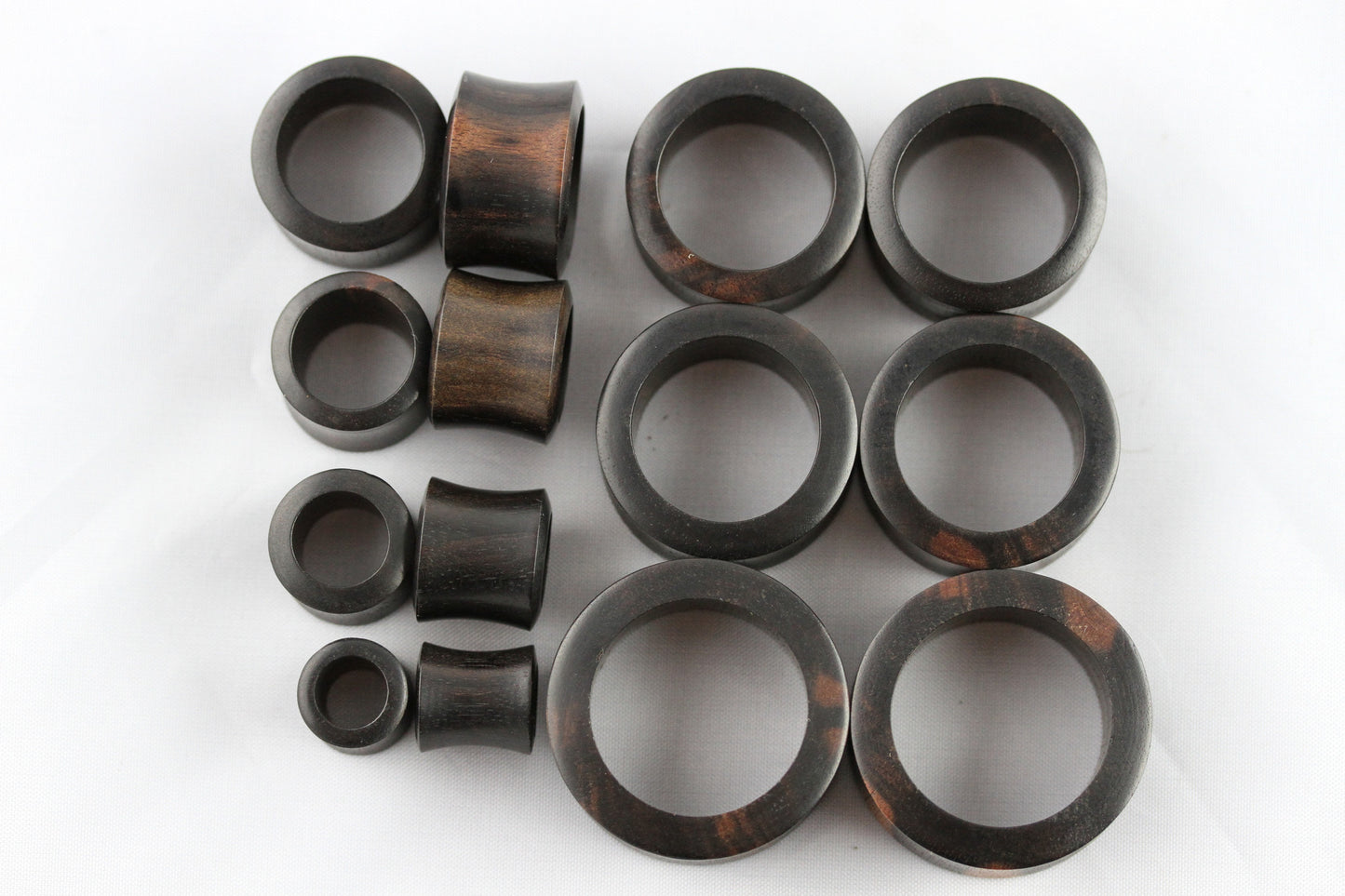 Hand Carved Areng Wood Tunnel Plugs