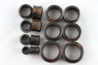 Hand Carved Areng Wood Tunnel Plugs