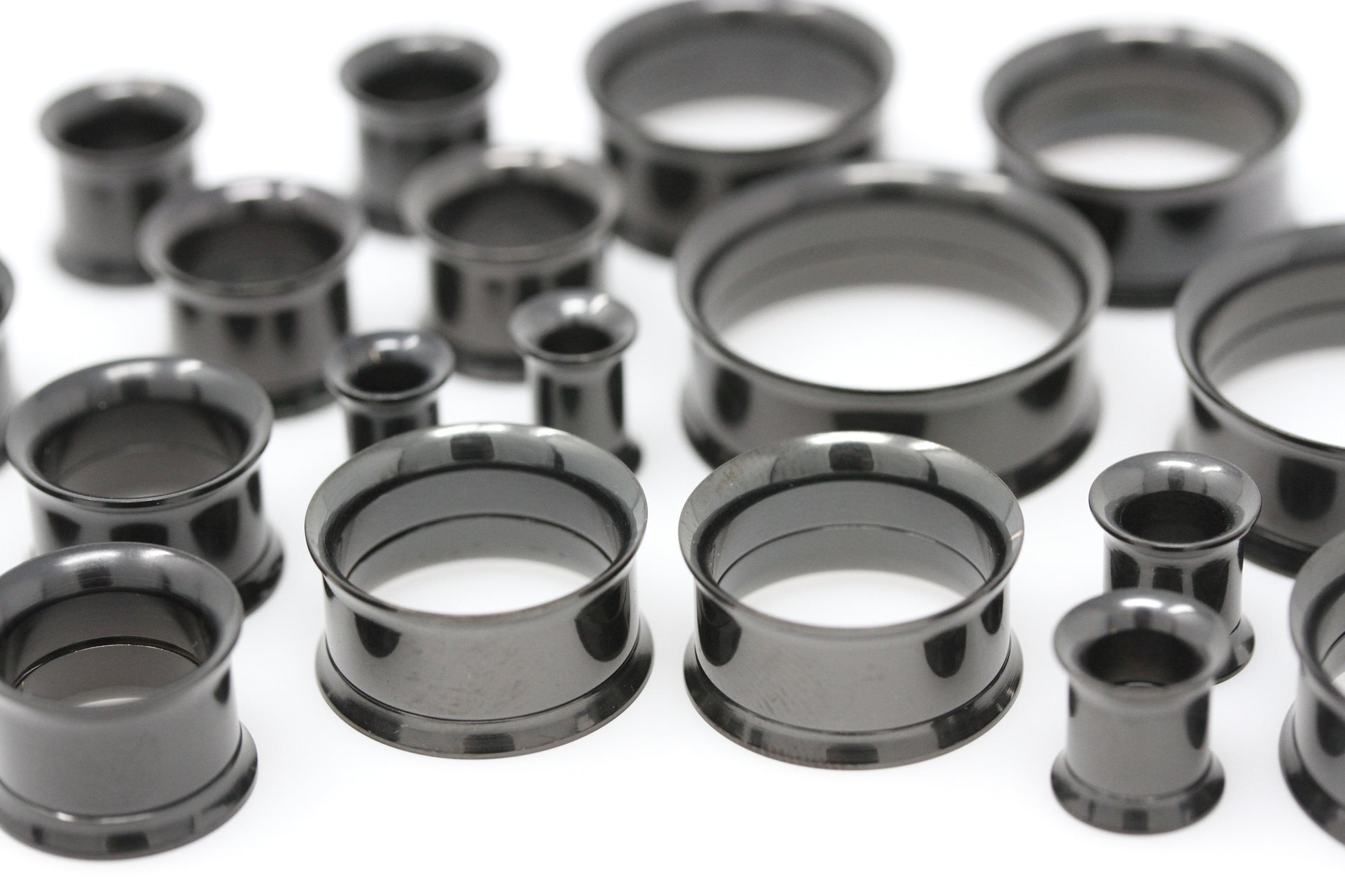 Black Colored Stainless Steel Tunnel Plugs