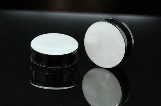 Mother of Pearl Stainless Steel Plugs