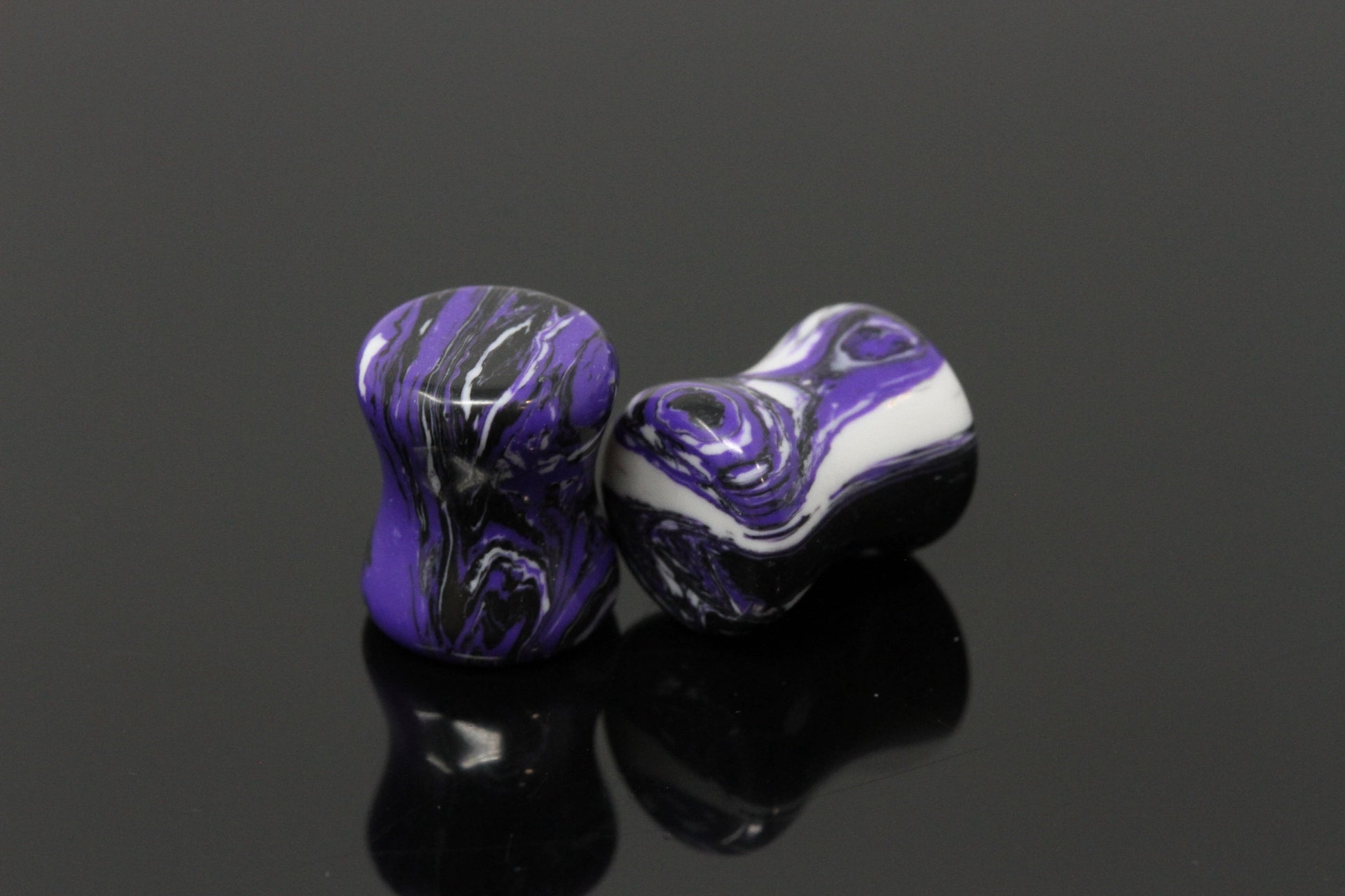 Purple Swirl Plugs - Pair 1