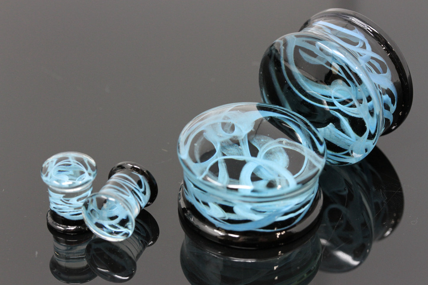 Blue Smoke Glass Plugs - Group 1